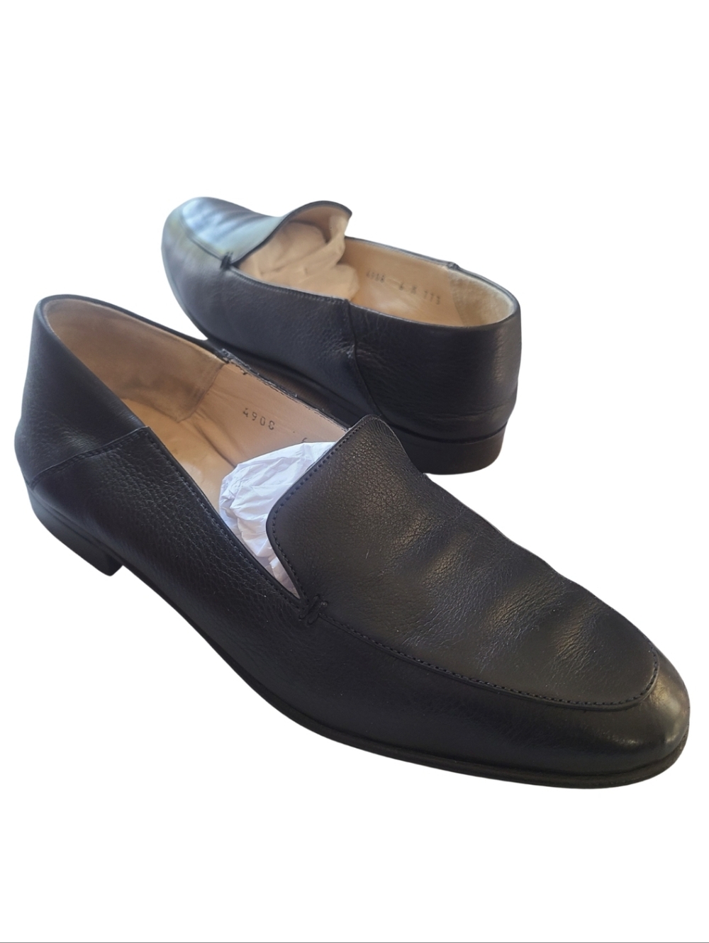 Gravatti Black Loafer Flat Slip-on Quiet Luxury Leather Made in Italy Handmade 6